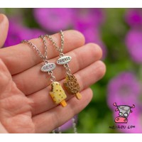 Кулон для друзей "Best Friends. Шоколадное эскимо". Цена за набор 